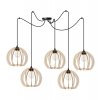 lampa wiszaca spider timber nowoczesna drewniane klosze