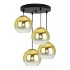 nowoczesna lampa na podsufitce zlote klosze glamour bergen gold