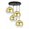 nowoczesna lampa na podsufitce zlote klosze glamour bergen gold