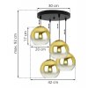 nowoczesna lampa na podsufitce zlote klosze glamour bergen gold