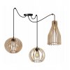 drewniana lampa timber pajak z roznymi ksztaltami kloszy
