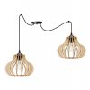 nowoczesna lampa spider timber sufitowa drewniane klosze