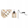 stylowa lampa wiszaca spider timber z drewnianymi kloszami walec