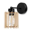 nowoczesna lampa scienna kinkiet drewniany led timber