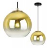nowoczesna lampa sufitowa zwis ze zlotym kloszem bergen gold