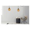 nowoczesna lampa loft z kloszem z przyciemnianego szkla