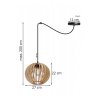 regulowana lampa wiszaca timber w stylu rustykalnym