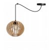 regulowana lampa wiszaca timber w stylu rustykalnym