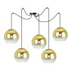 lampa sufitowa ze zlotymi kloszami 15cm elegancka spider bergen gold