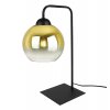 nowoczesna lampa stolowa nocna zloty klosz 15 cm bergen gold
