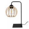 lampa stolowa nocna rustykalna klosz z drewna timber