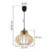 nowoczesna lampa wiszaca timber klosz drewniany