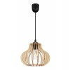 nowoczesna lampa wiszaca timber klosz drewniany