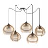 lampa wiszaca drewniane klosze rustykalna spider timber