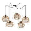 lampa wiszaca drewniane klosze rustykalna spider timber