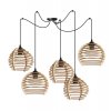 lampa wiszaca drewniane klosze rustykalna spider timber
