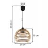 lampa wiszaca z drewanianym kloszem timber