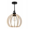 nowoczesna lampa sufitowa timber drewniany klosz