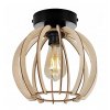 drewniany reflektor sufitowy lampa timber z kulistym kloszem