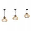 nowoczesna lampa wiszaca zyrandol timber klosz drewniany