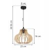 nowoczesna lampa wiszaca zyrandol timber klosz drewniany