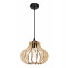 nowoczesna lampa wiszaca zyrandol timber klosz drewniany