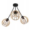 nowoczesna lampa sufitowa trio timber z drewnianymi kloszami