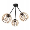 nowoczesna lampa sufitowa trio timber z drewnianymi kloszami