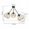 nowoczesna lampa wiszaca trio timber drewniane klosze