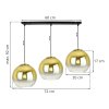 lampa sufitowa na listwie klosze zlote kule bergen gold