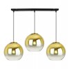 lampa sufitowa na listwie klosze zlote kule bergen gold