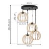 lampa wiszaca z kloszami drewnianymi timber podsufitka