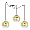 elegancka lampa sufitowa zlote klosze 15cm spider bergen gold