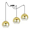 elegancka lampa sufitowa zlote klosze 15cm spider bergen gold