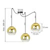 elegancka lampa sufitowa zlote klosze 15cm spider bergen gold