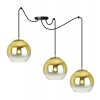 elegancka lampa sufitowa zlote klosze 15cm spider bergen gold