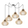 nowoczesna lampa spider timber drewniane klosze z regulacja