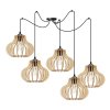 nowoczesna lampa spider timber drewniane klosze z regulacja