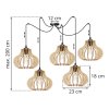 nowoczesna lampa spider timber drewniane klosze z regulacja