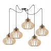 nowoczesna lampa spider timber drewniane klosze z regulacja