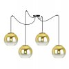 lampa sufitowa zlote klosze 15cm elegancka spider bergen gold