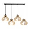 nowoczesna lampa wiszaca timber zyrandol klosze drewniane