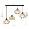 nowoczesna lampa wiszaca timber zyrandol klosze drewniane