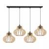 nowoczesna lampa wiszaca timber zyrandol klosze drewniane