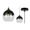 nowoczesna lampa wiszaca w stylu loft z kloszem ze szkla