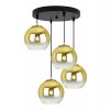 lampa wiszaca nowoczesna zlote klosze na podsufitce bergen gold