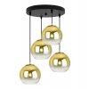 lampa wiszaca nowoczesna zlote klosze na podsufitce bergen gold