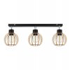 nowoczesna lampa sufitowa na listwie timber drewniane klosze
