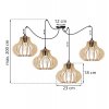 lampa wiszaca spider timber nowoczesny zyrandol drewniany