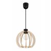 nowoczesna lampa wiszaca z drewna sufitowa timber led e27